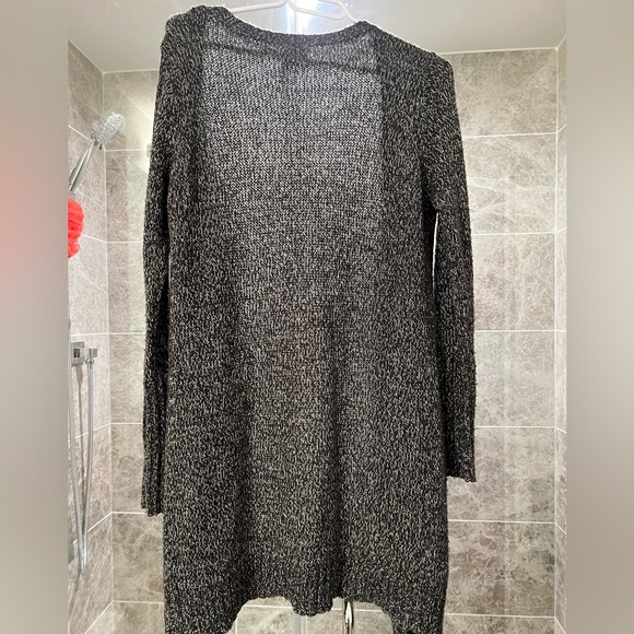 Vero Moda long grey open knit cardigan - Picture 2 of 3